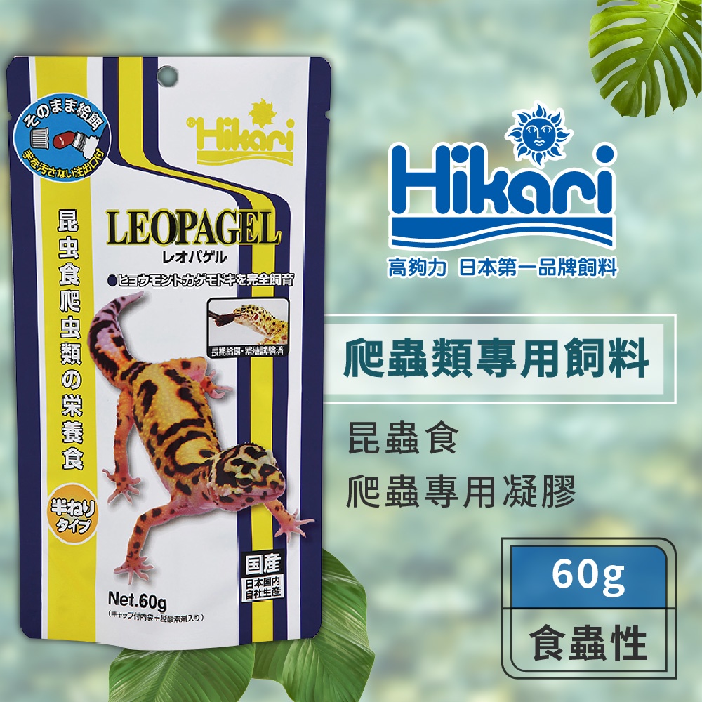 Hikari 高夠力 食蟲性爬蟲 凝膠飼料 60g 高適口性 豹紋守宮 鬆獅蜥 爬蟲 蟋蟀 麥皮蟲
