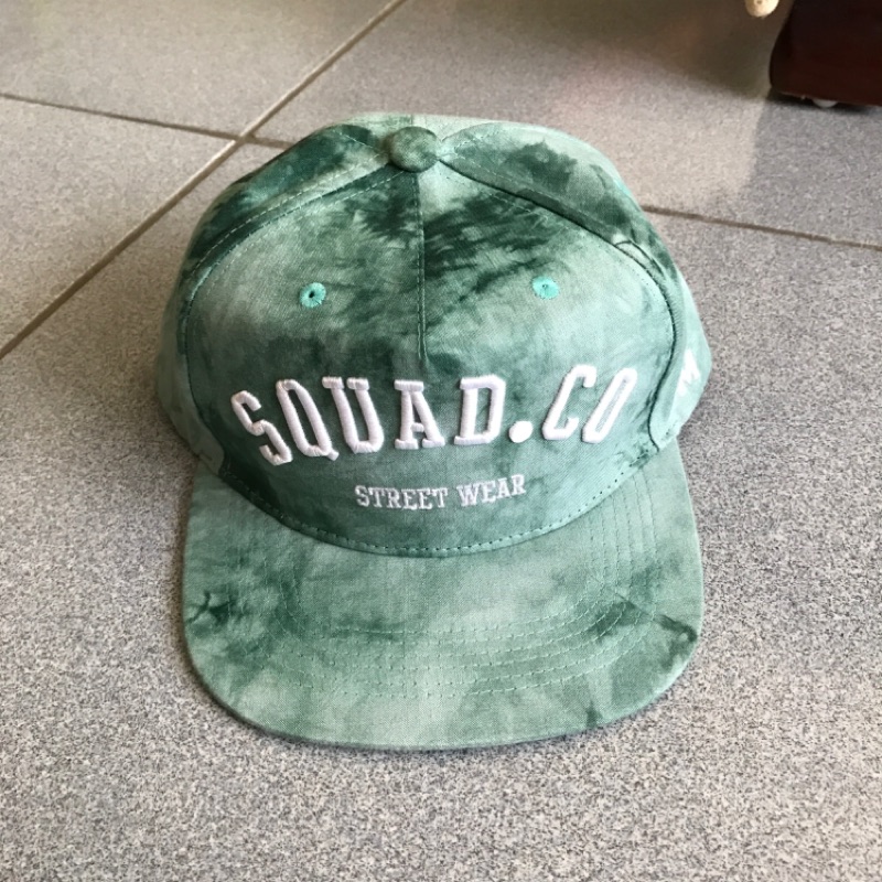 SQUAD 潑墨 湖水綠 棒球帽 帽子