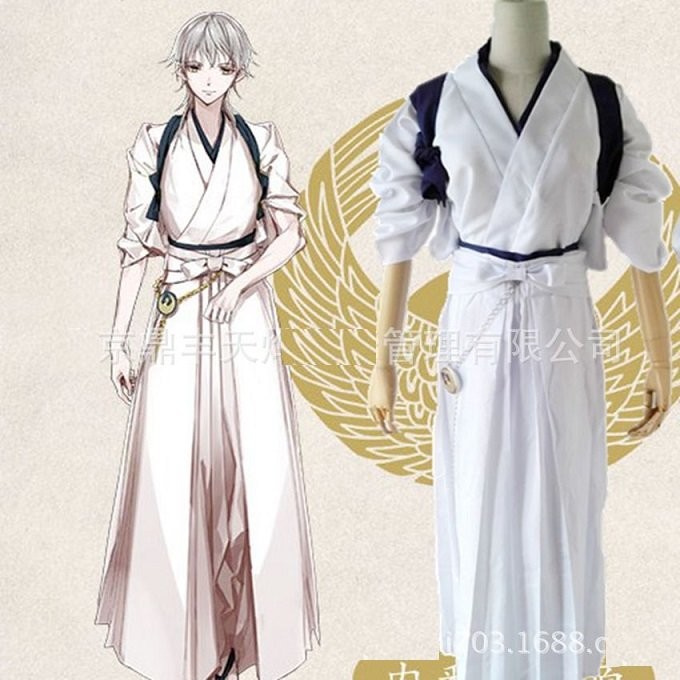 在台現貨!刀劍亂舞COS鶴丸國永內番服和服浴衣姥爺打掃服