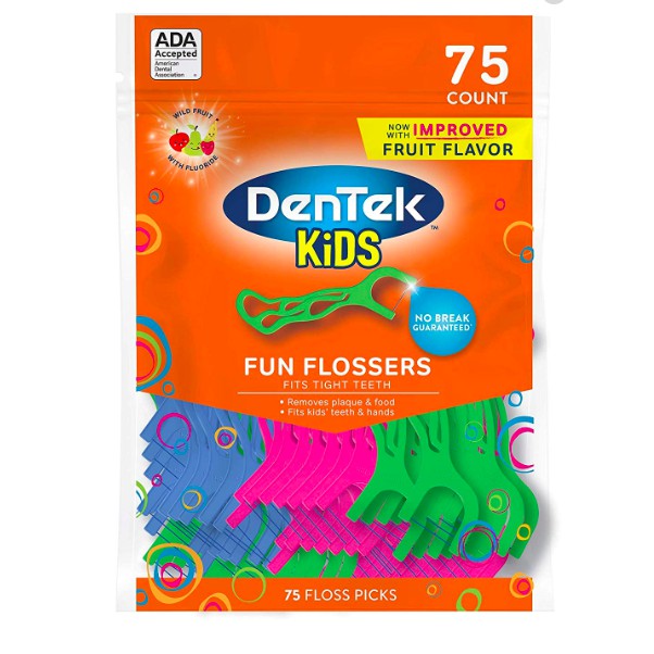 🇺🇸現貨 DENTEK 德泰克兒童牙線 兒童牙線75入 兒童牙線棒 美國Top 1