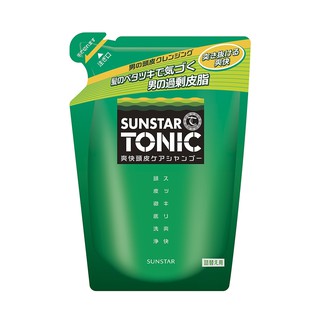 日本 SUNSTAR TONIC 爽快頭皮 洗髮精 360ml (補充包) 不含矽靈 清涼薄荷 三詩達官方直