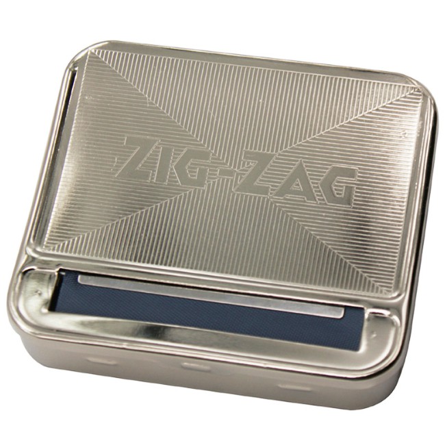 ZIG-ZAG 進口不鏽鋼捲菸器 70mm 金屬盒半自動手捲菸器 捲菸盒 手捲煙 - 海肯商行 HACKEN07