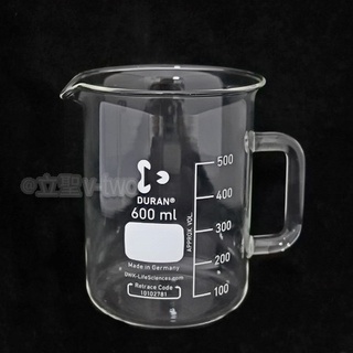 德製玻璃有柄燒杯 進口附握把燒杯 低型燒杯 附握把燒杯 刻度咖啡杯