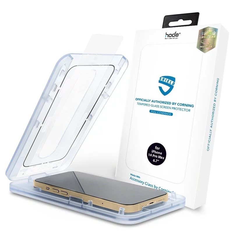 hoda 美國康寧滿版玻璃保護貼(含無塵倉貼膜神器) 適用於 iPhone 15/14/13系列