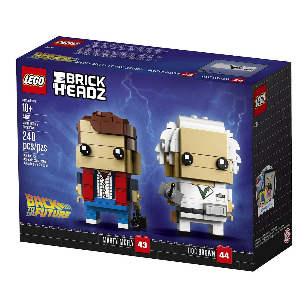 ［想樂］全新 樂高 Lego 41611 Brickheadz 回到未來 Marty McFly &amp; Doc Brown (盒損)