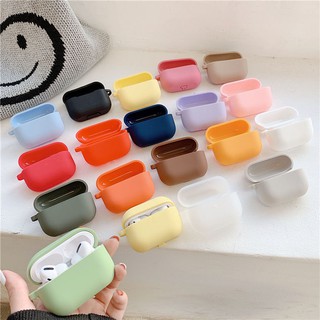 JS臺灣出貨☆馬卡龍16色 Airpods Pro保護套AirPods 1/2代保護殼送掛鈎 矽膠軟殼蘋果無綫藍牙耳機收