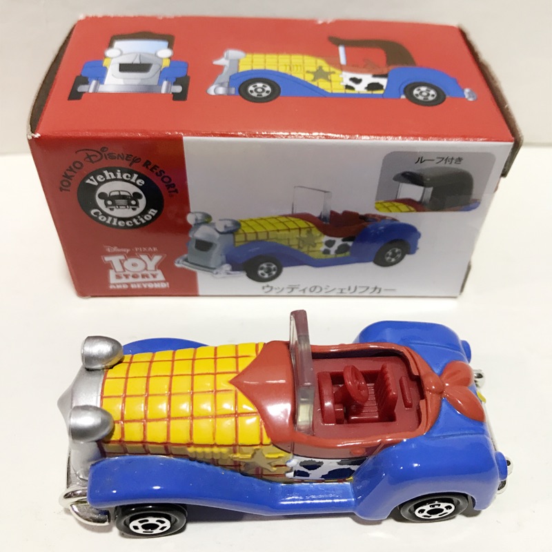 《Amigo 朋友禮品》日本 東京迪士尼樂園 玩具總動員 胡迪 跑車 敞蓬車 tomica 多美卡 多美小汽車 汽車 車