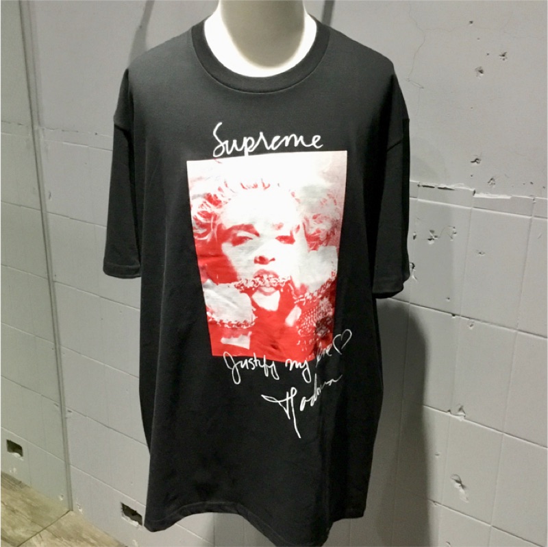 Supreme 瑪丹娜黑色T恤 XL號