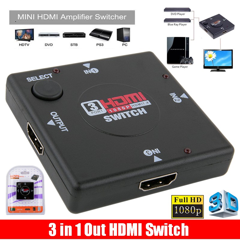 【樂意創客官方店】HDMI切換器三進一出 1080P高畫質 3進1出 3in1out hub分配器  | 支援 3D