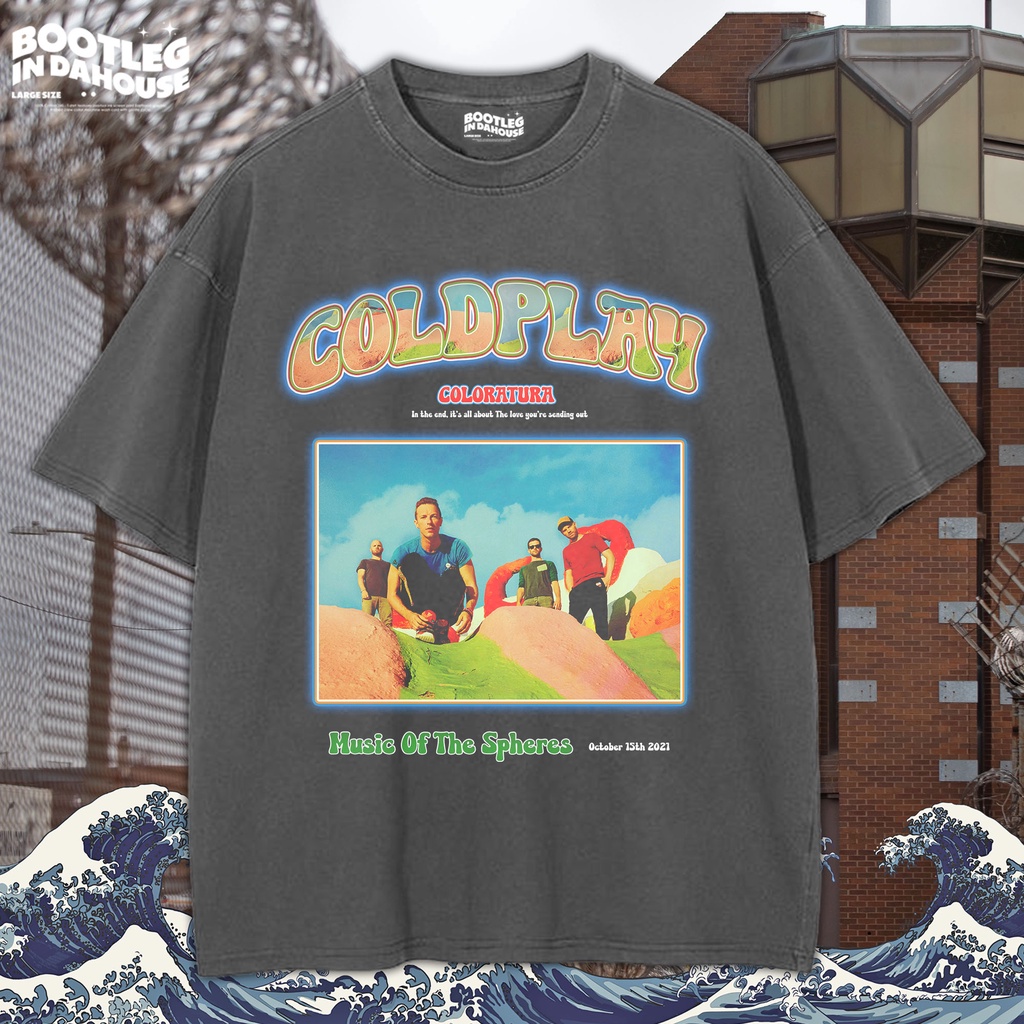 Coldplay 大廓形 T 恤 T 恤 Oversize COLDPLAY