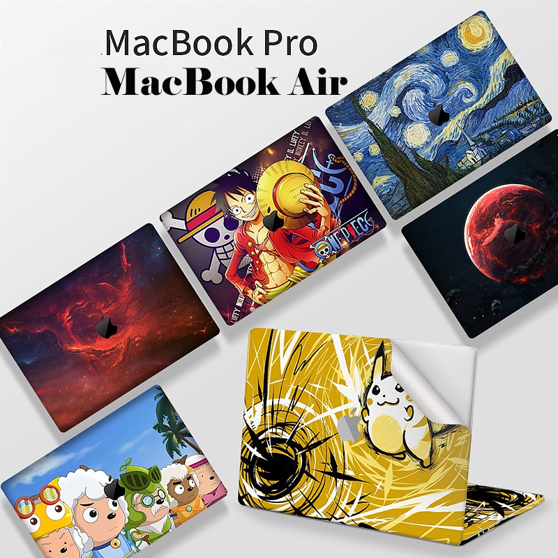 適用於 Apple MacBook Pro M2 MacBook Air M1 貼膜皮膚星空圖案背面保護套超薄手機貼紙的