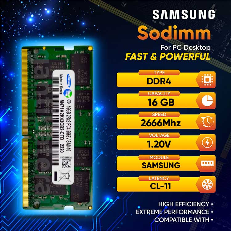 Sodimm RAM 筆記本電腦 DDR4 16GB PC4-2666 2666mhz
