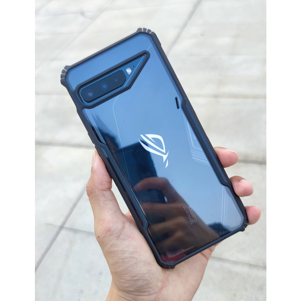 【現貨】華碩 Rog Phone 6 5 3 2 透明保護套手機殼保護套帶保護膜亞克力背面透明防震外殼
