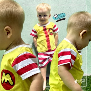 兒童套裝嬰兒衣服男孩女孩衣服 1 歲 2 歲 3 歲 mcd 麥當勞可愛