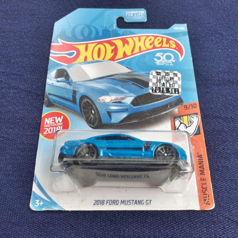 壓鑄風火輪 Hotwheels HW Muscle Mania 2018 福特野馬 GT 藍色
