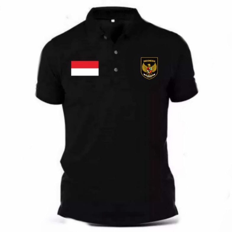 壯觀的印尼國家隊 POLO 領襯衫 NEW LOGO 印尼國家隊襯衫襯衫 Ori