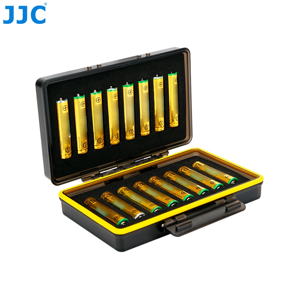 JJC 7號電池收納盒 可裝16節 AAA電池 定制海綿墊防震防潮防短路便攜電池保護盒