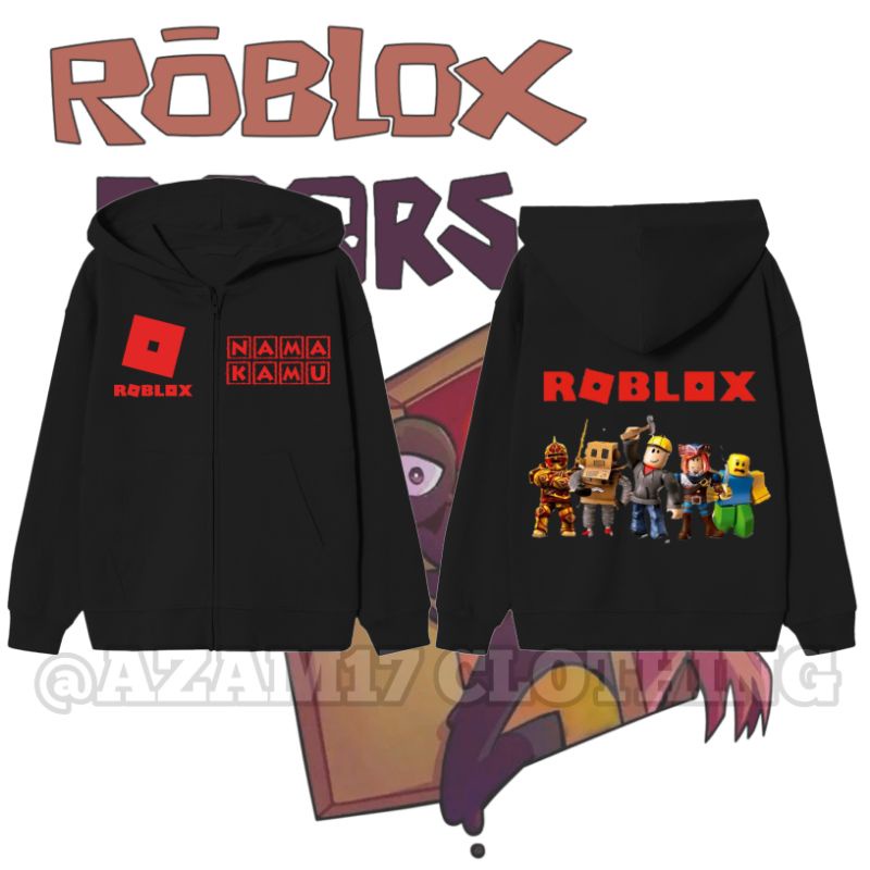 Roblox 兒童拉鍊連帽衫夾克免費添加您的名字 Roblox 遊戲男孩女孩服裝