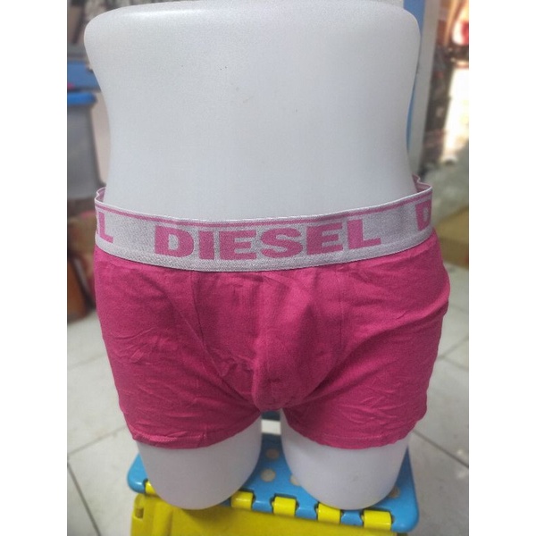 Diesel 平角內褲男士粉色紫紅色 M 碼
