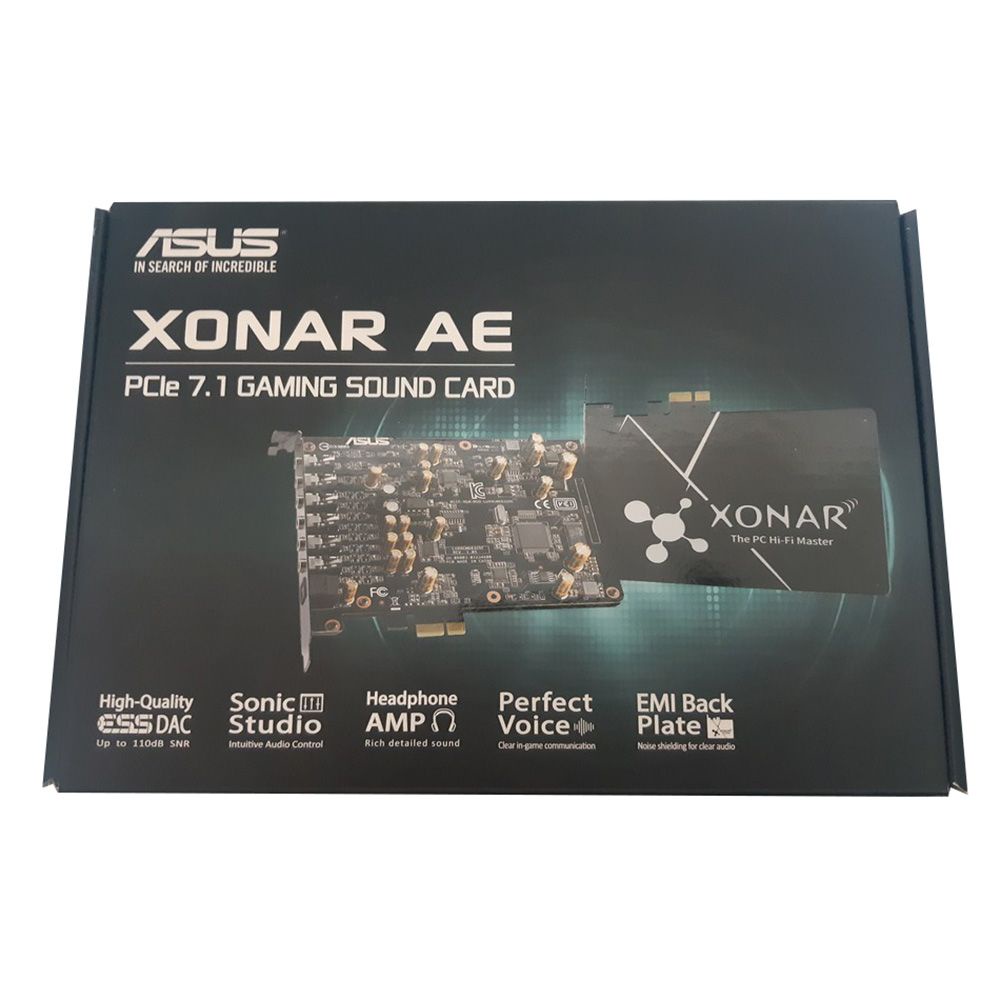 華碩 ASUS Xonar AE 7.1聲道 PCIe 電競音效卡 Gaming Sound Card(平行進口)