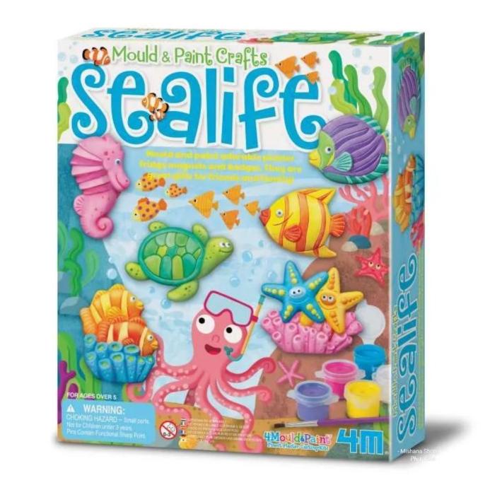 4m Sealife 模具和油漆粘土創意玩具