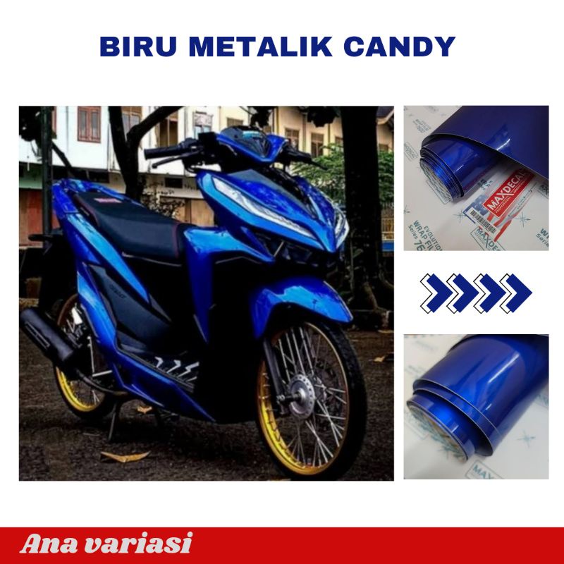 Candy maxdecal 藍色摩托車藍色金屬糖貼紙藍色糖果汽車藍色金屬糖藍色摩托車糖果 maxdecal