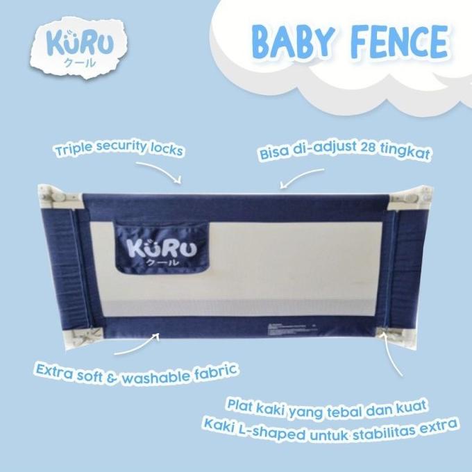 Kuru 嬰兒床欄杆 120 160 200cm 床床墊圍欄安全屏障
