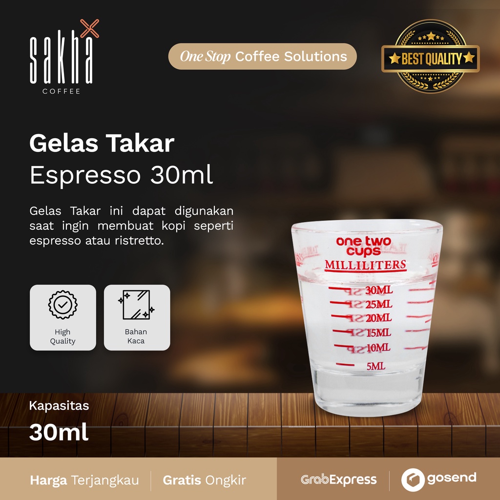 Espresso 咖啡量杯咖啡量杯 One Shot Glass 30ml