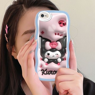 IPhone 6 6 Plus 6s 6s Plus 手機殼 3D 卡通奶油創意 HP 彩色波邊柔軟防震矽膠透明外殼相機