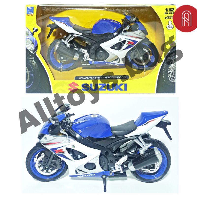 SUZUKI 鈴木 GSX-R1000 摩托車壓鑄 1:12 比例