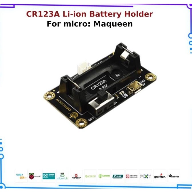 Dfrobot CR123A 用於微型 Maqueen 的鋰離子電池座