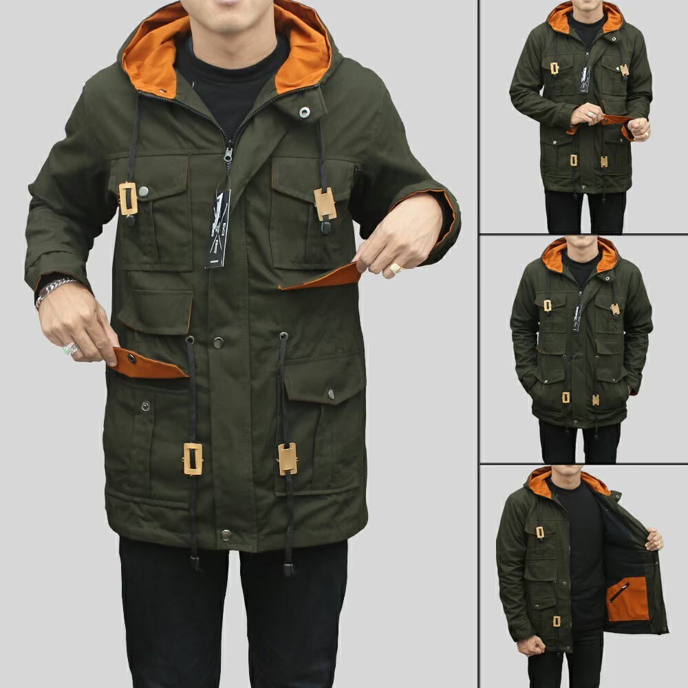 十六麂皮傳感器派克大衣夾克高級最新男士派克大衣