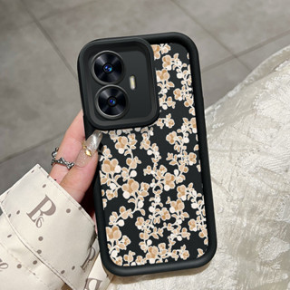 HP Realme C55手機殼Realme Narzo N55手機殼彩色奶茶新款花卉圖案手機殼保護套軟殼軟矽膠套