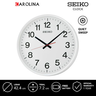 掛鐘 QXA700W SEIKO QXA700W Quite Sweep 模擬白色白色錶盤裝飾掛鐘