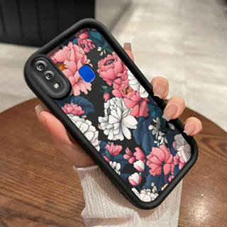 HP VIVO Y95 Y93 Y93s Y91 Y91i手機殼牡丹花紋保護新款軟矽膠手機殼兩人保護殼軟殼