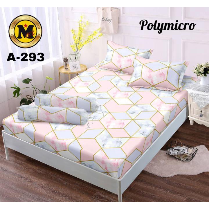 Katun 美學床單帶粉色大理石圖案韓式床單免費 2 個枕套和 1 個枕套床墊尺寸 120X200 160X200/18