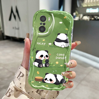 XIAOMI HP 小米 POCO F3 Redmi K40 Pro 手機殼矽膠保護手機殼新款軟殼可愛熊貓圖案手機軟殼外