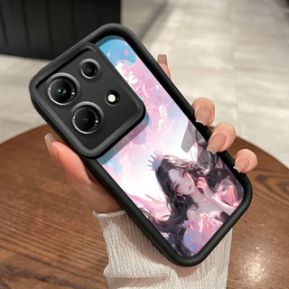 HP MERAH Infinix Note 30 Note 30 Pro 手機殼流行圖案保護新款軟矽膠手機殼粉色女孩外殼