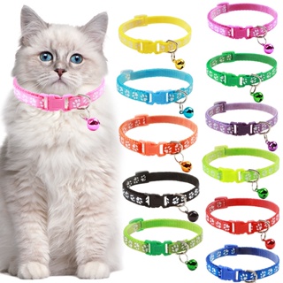 貓項鍊鈴鐺頸帶可愛寵物貓狗項圈貓印花圖案