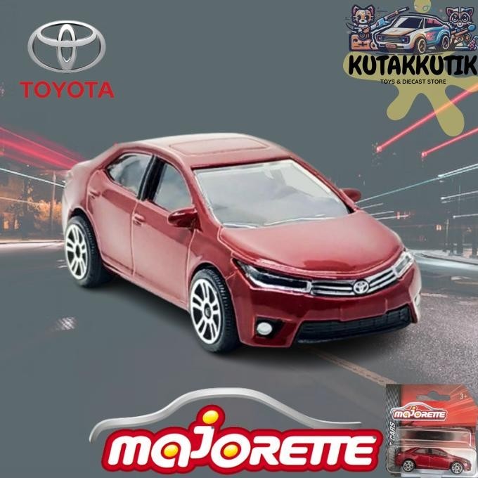 豐田 Merah Majorette 玩具車轎車 Toyota Corolla Altis 紅色街車