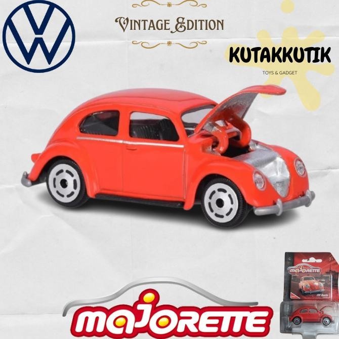 Mesin MERAH Majorette Volkswagen VW Beetle 紅色復古版開放式引擎蓋