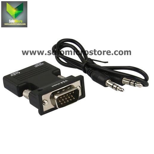 Rovtop 適配器轉換器 HDMI 母頭轉 VGA 公頭 1080P 音頻端口