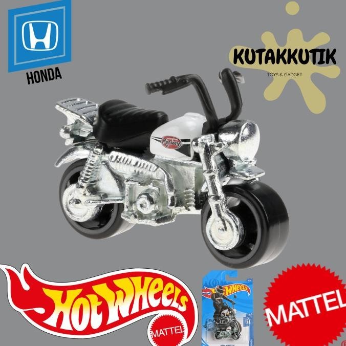 HONDA Putih Hot Wheels 摩托車經典本田 Monkey Z50 白色本田版