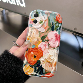SAMSUNG LAYAR 三星 Galaxy A05 A05s 手機殼七彩花朵圖案手機軟殼全屏軟殼新款矽膠保護套 HP