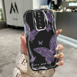 XIAOMI HP 小米 POCO F2 POCO X2 Redmi K30 軟殼軟殼白蝴蝶紋手機殼矽膠保護套