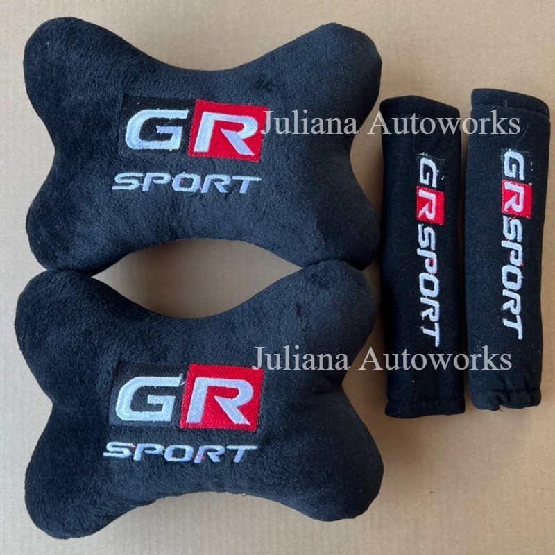 Gr Sport 汽車枕頭汽車座椅頸枕套安全帶 GR Sport