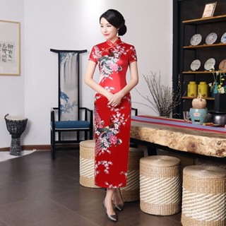 中國新年禮服 2024 女式旗袍禮服病毒中國桑吉特禮服中國新年 Drs 2023 Drs 旗袍酷料 Shio Rabbi