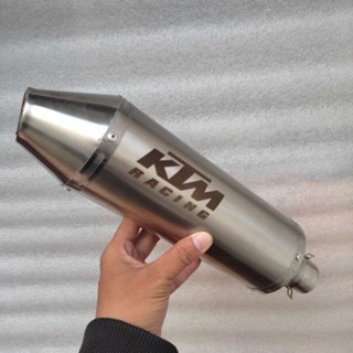 Ktm Exhaust 38mm 斜切機僅 38mm 高品質不銹鋼風格