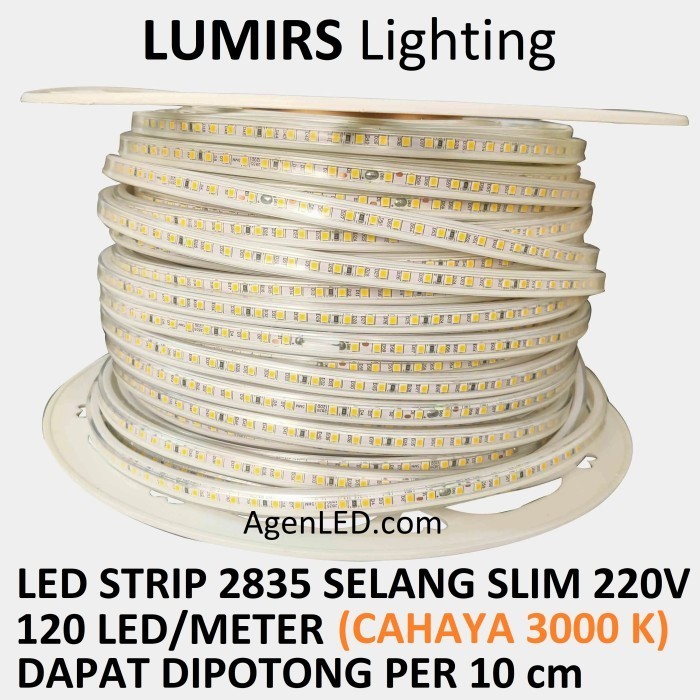 Lumirs LED 燈條暖白 IP65 2835 黃色戶外軟管 220v