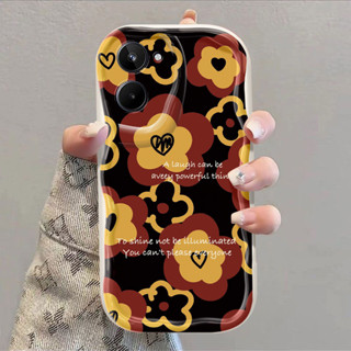 HP Realme 10手機殼愛心花朵圖案手機殼簡約新款軟矽膠保護軟殼兩人手機殼外殼